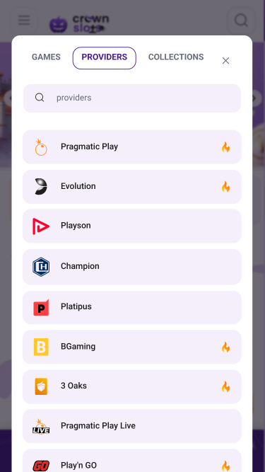 Desarrolladores de juegos de Crown Slots Casino Móvil