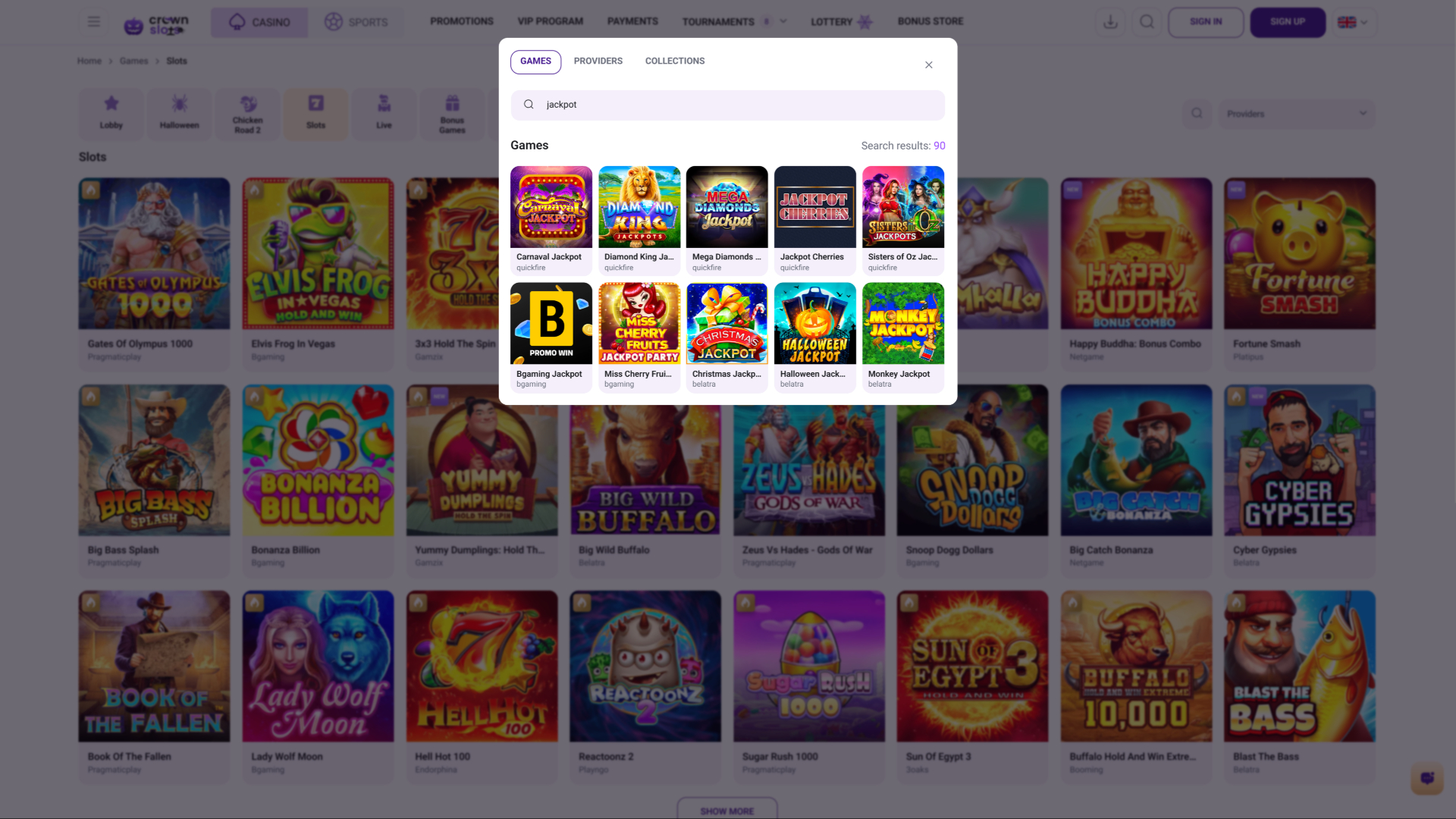 Bote de Crown Slots Casino Escritorio