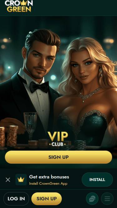 Captura de pantalla de la página VIP móvil de CrownGreen Casino
