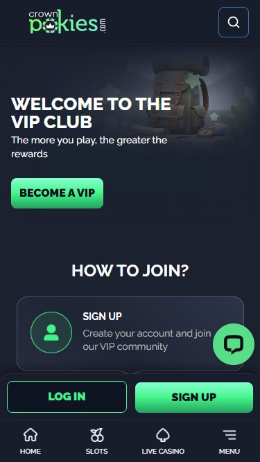 Programma VIP mobile del casinò CrownPokies