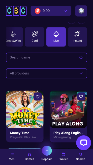 Cryptoboss Casino Mobile Live Dealer