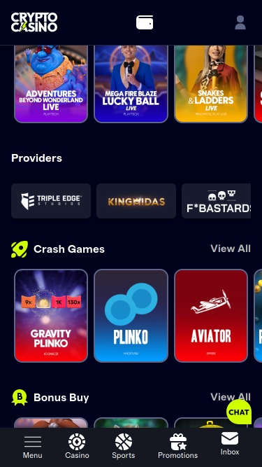 Développeurs de jeux de Cryptocasino.com sur mobile