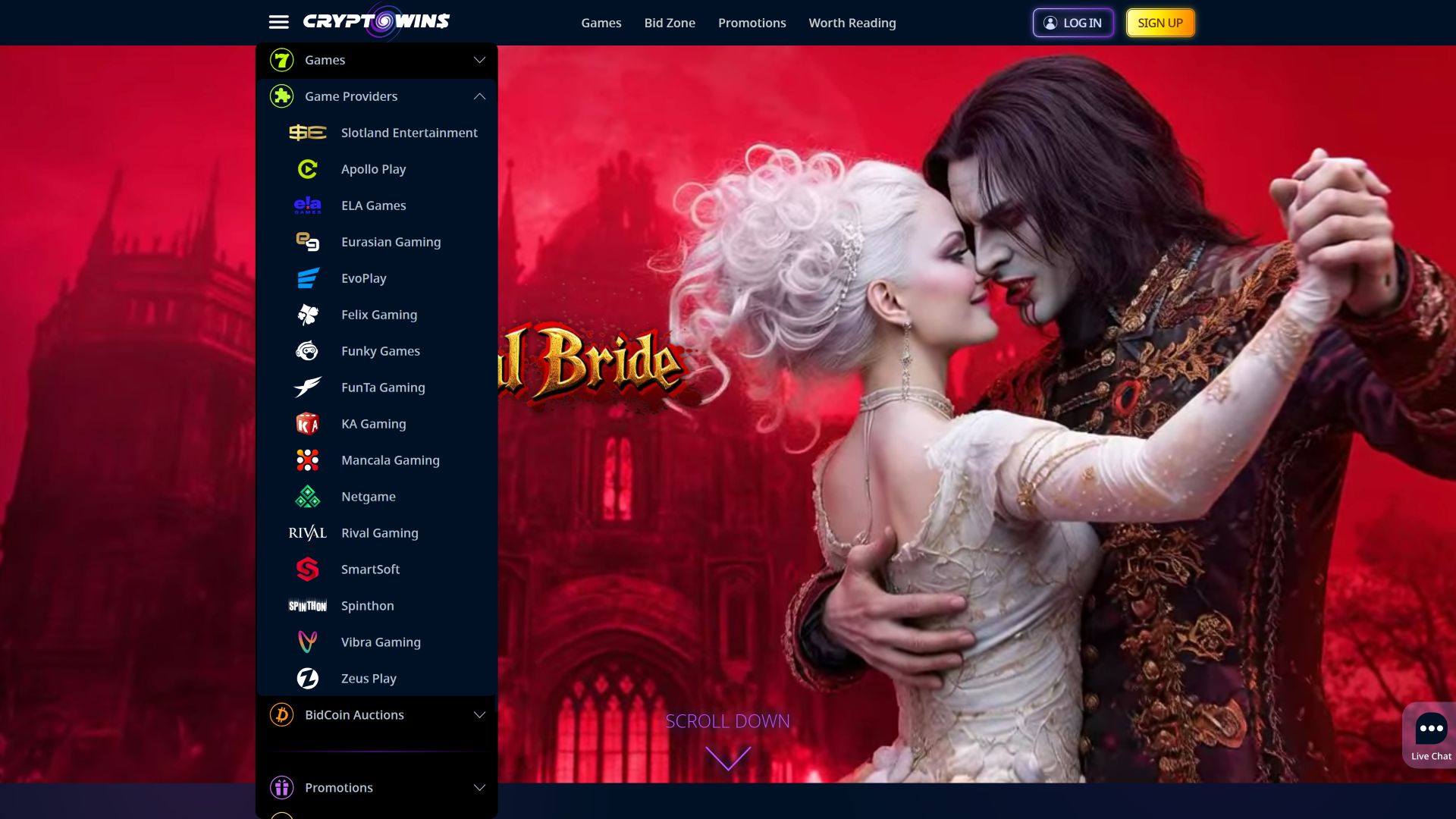 مطورو ألعاب CryptoWins Desktop Image