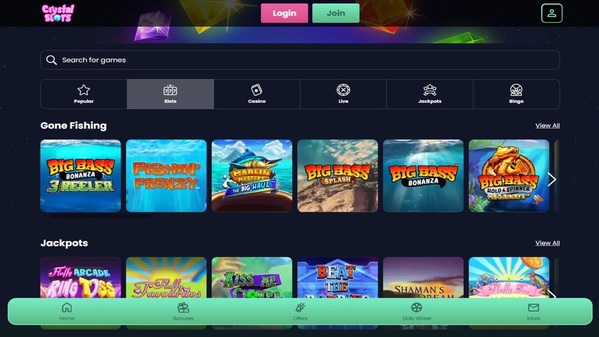 Giochi Crystal Slots Desktop