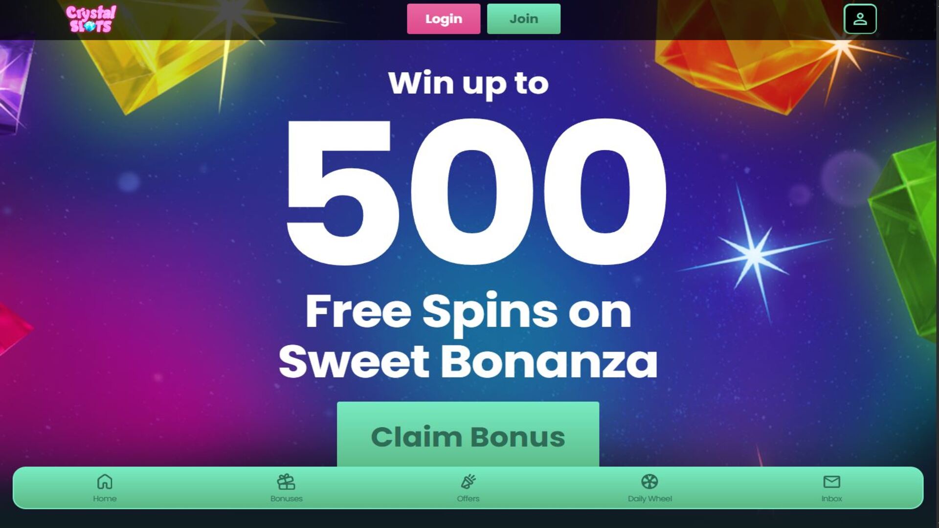 Pagina iniziale Crystal Slots Desktop