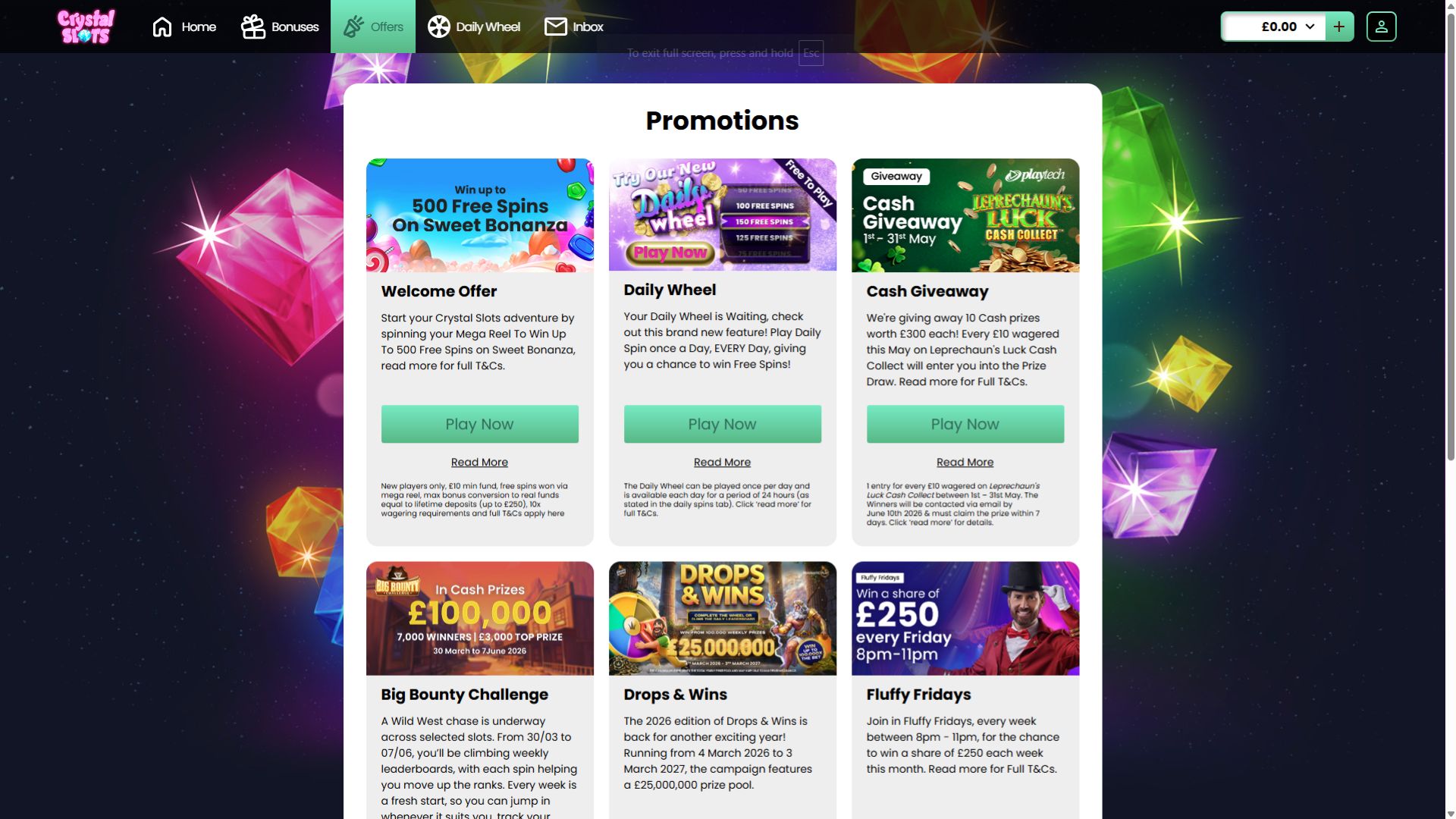 Рекламные изображения Crystal Slots для рабочего стола