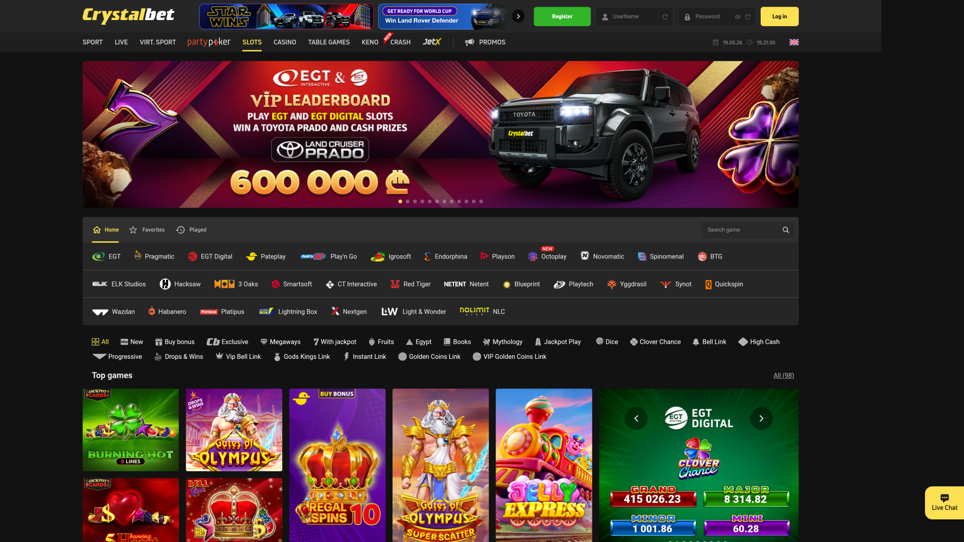 Sviluppatori di giochi da casinò CrystalBet