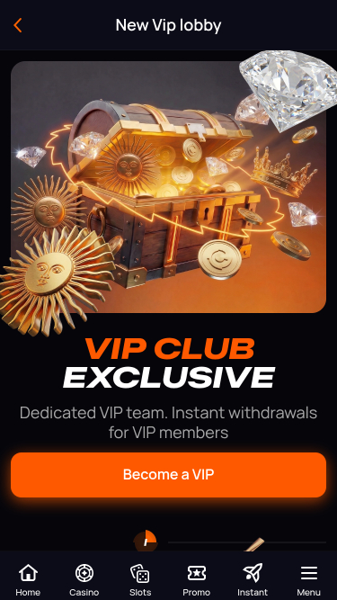 CuatroBet Casino VIP mobile page
