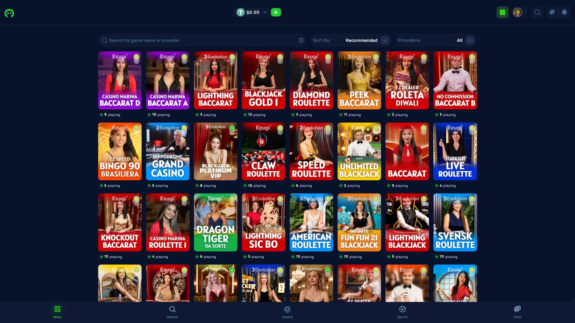Изображение Cybet Casino для рабочего стола с живым дилером