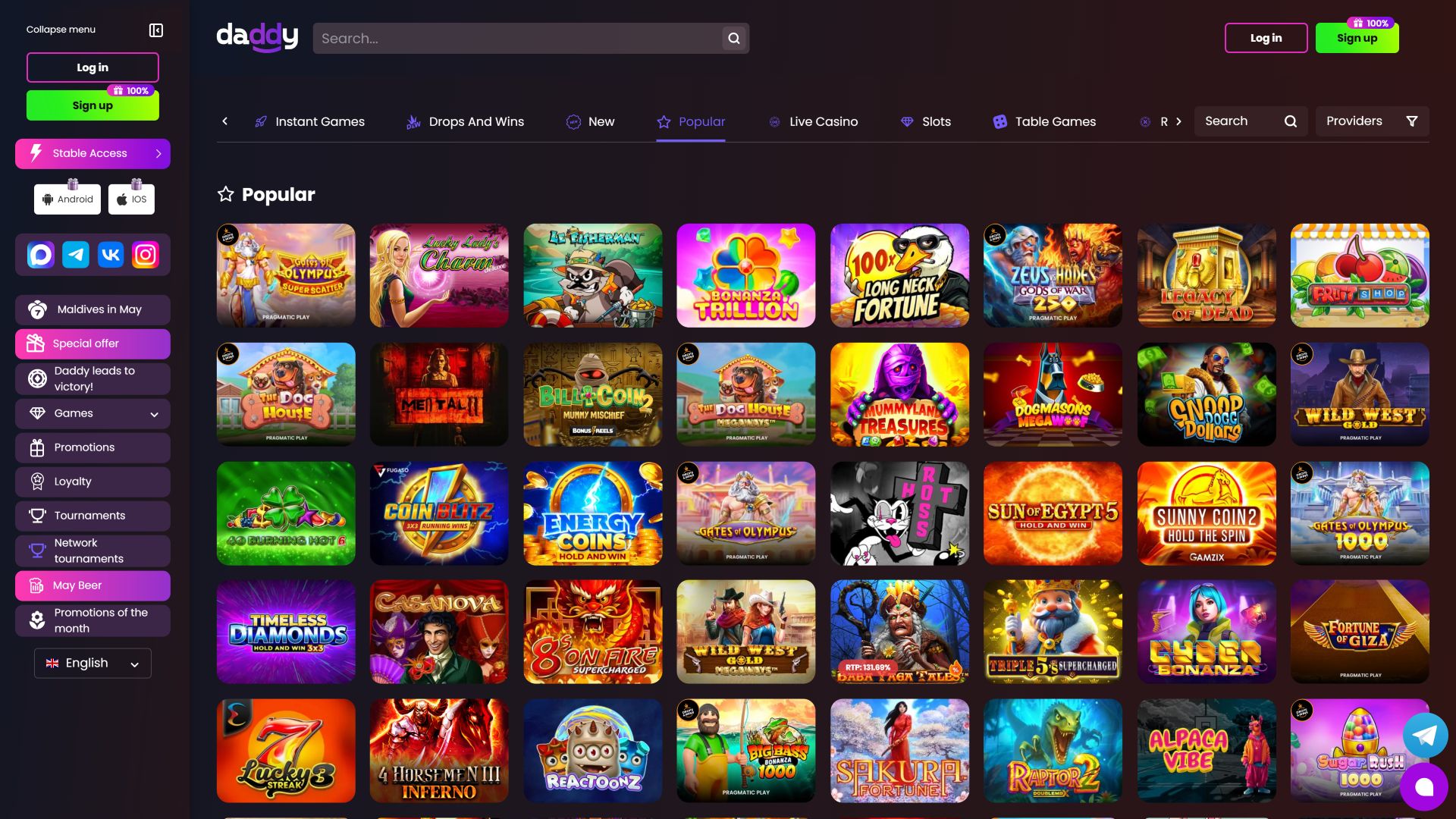 Изображение игр Daddy Casino для ПК