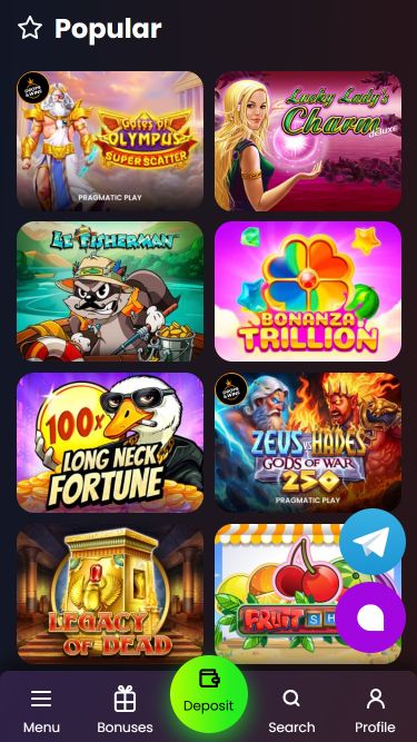 Daddy Casino Мобильные игры с изображениями
