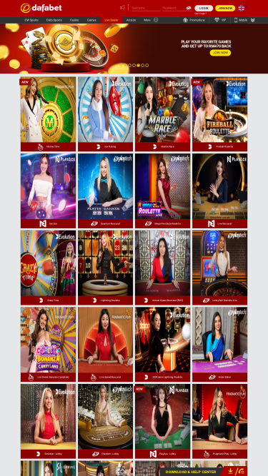 Dafabet Casino Live Dealer Mobile