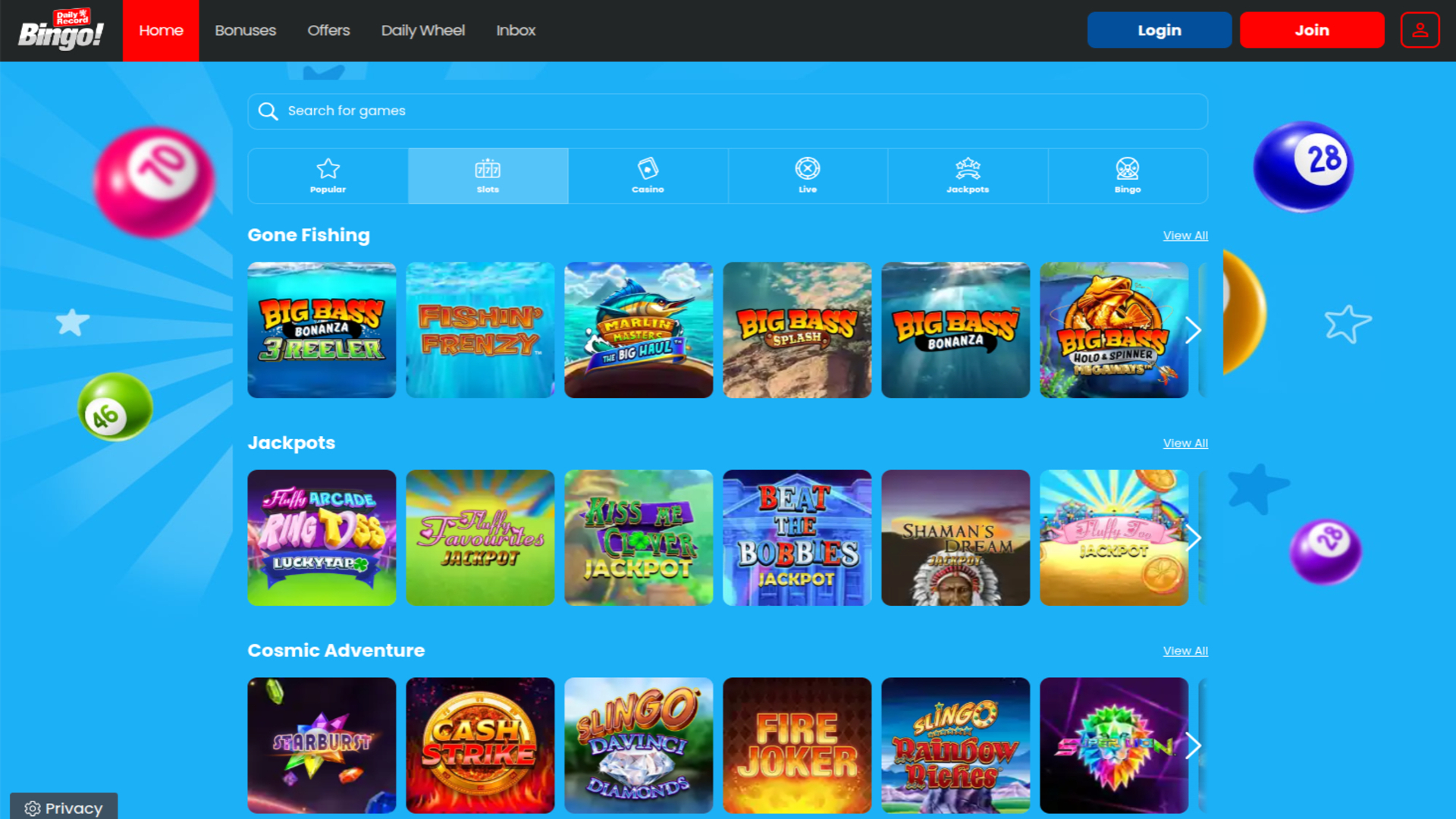 Jeux du Daily Record Bingo Version de bureau
