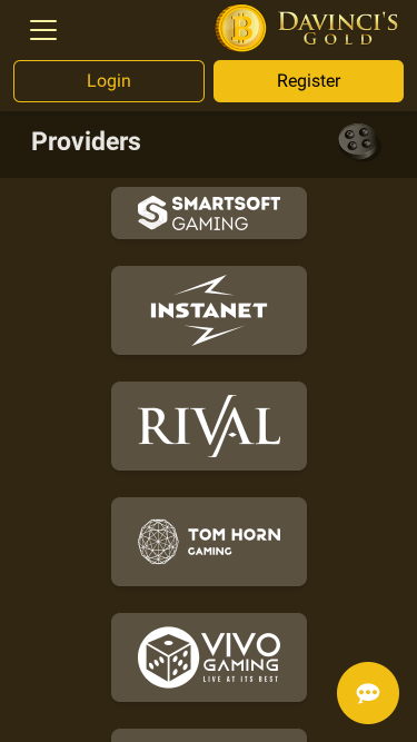 Desarrolladores de juegos de DaVinci’s Gold Casino Versión móvil