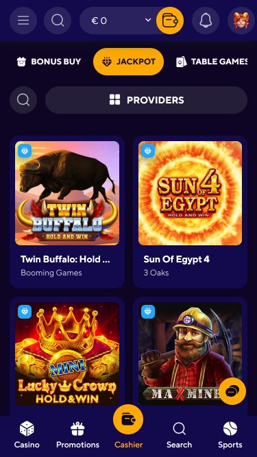 Изображение мобильного джекпота Dazard Casino