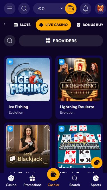 Изображение мобильного live-дилера Dazard Casino
