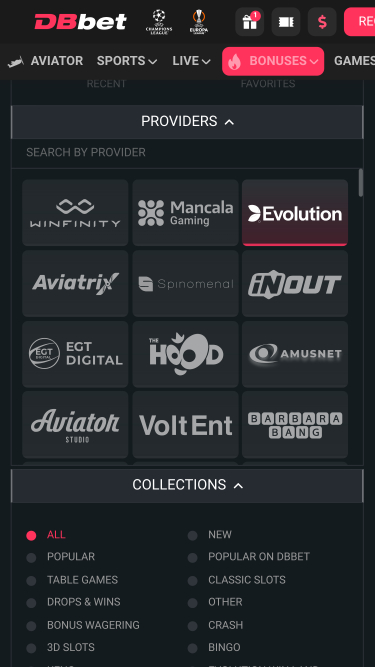 Développeurs de jeux mobiles de casino Dbbet