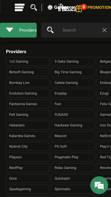 Développeurs de jeux du DBosses Casino Version mobile