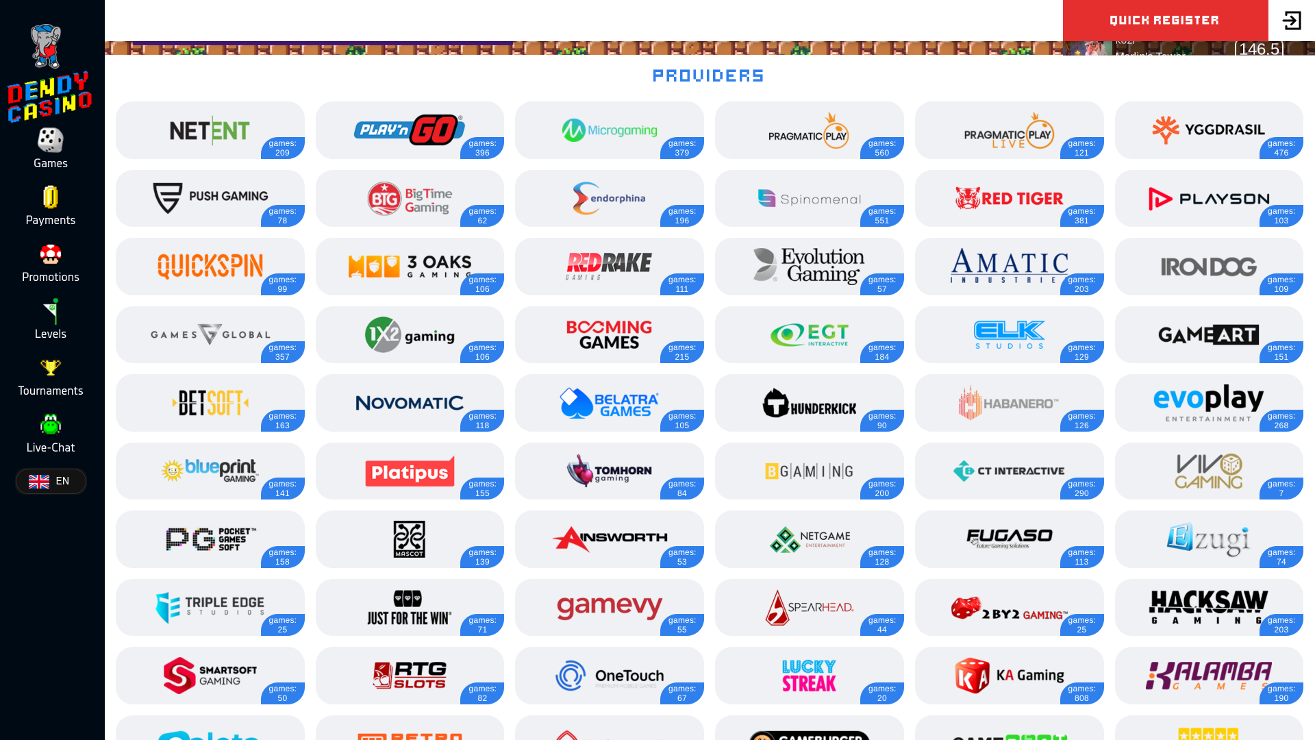 Dendy Casino Développeurs de Jeux Bureau