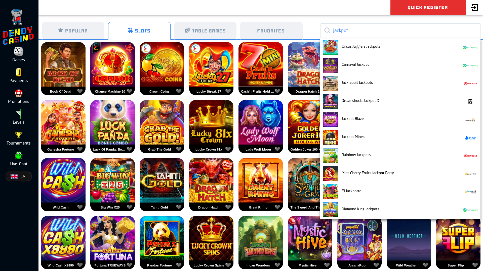 Dendy Casino Jackpot Bureau