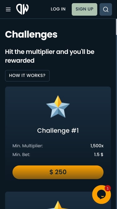 DepositWin Casino Défis Mobile