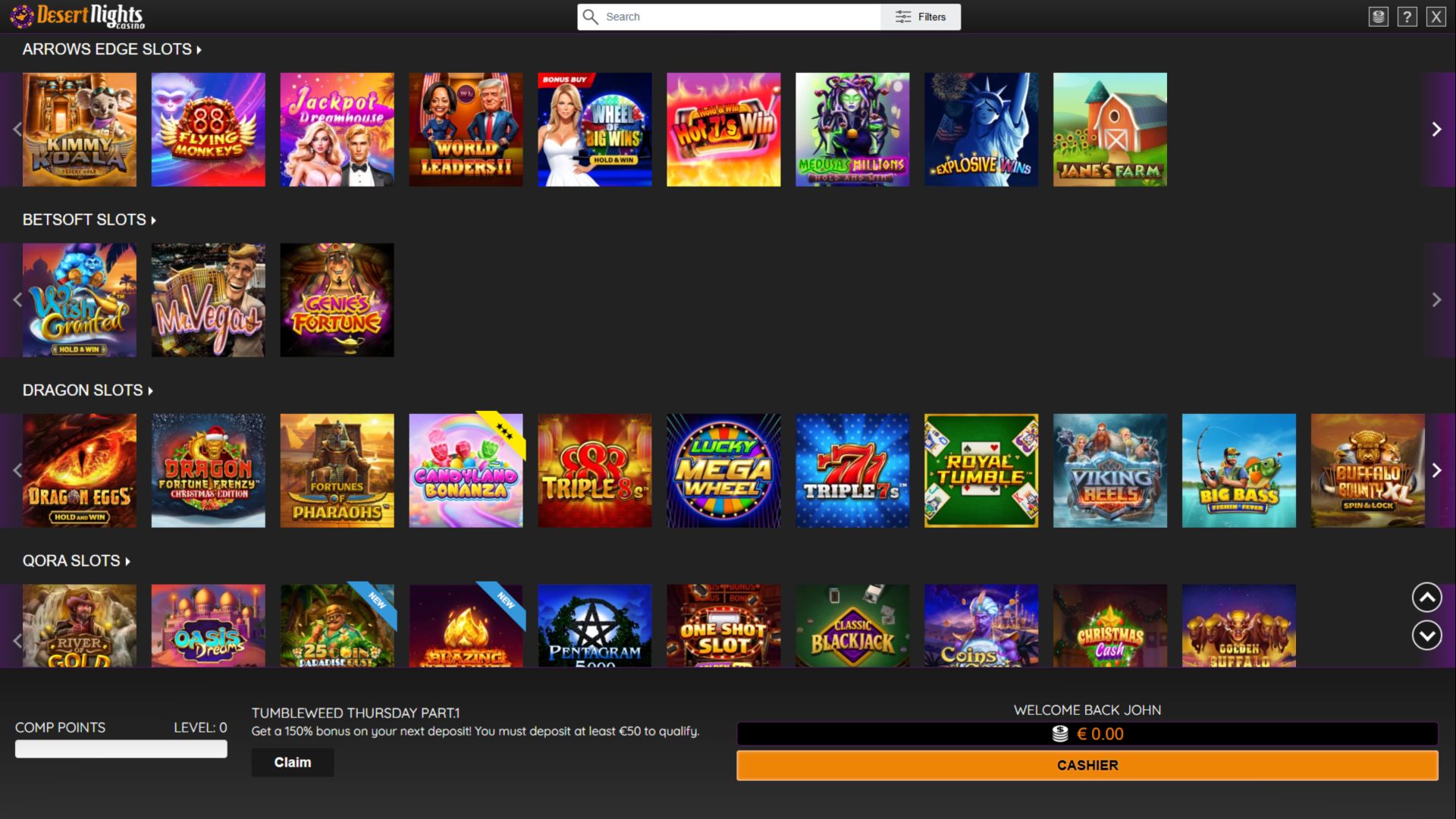Développeurs du jeu de casino Desert Nights pour ordinateur