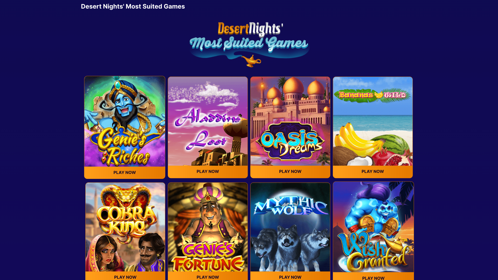 Игры казино Desert Nights для компьютера