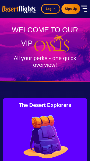 VIP-программа мобильного казино Desert Nights