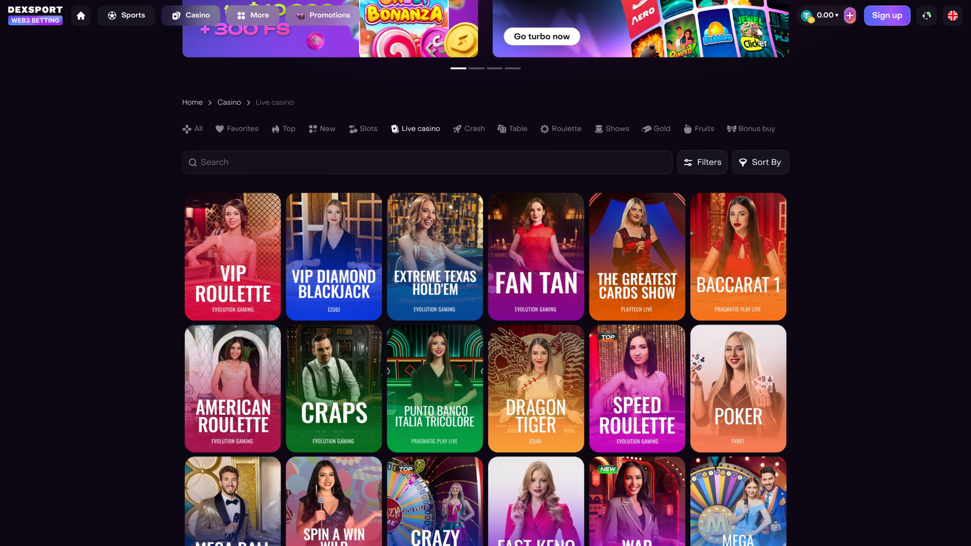 Croupier dal vivo del casinò Dexsport Desktop