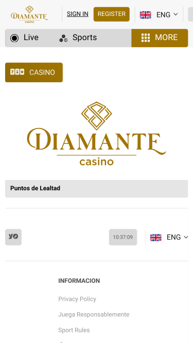 Promociones de Diamante Casino Móvil
