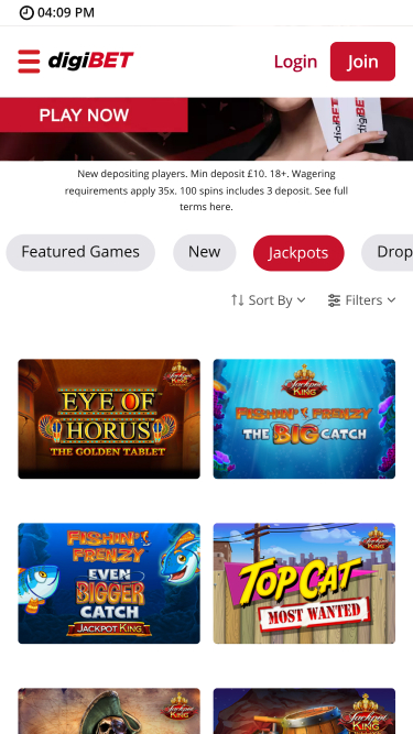 Jackpot du casino Digibet Mobile