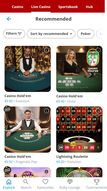 Изображение мобильного live-дилера Ding Casino
