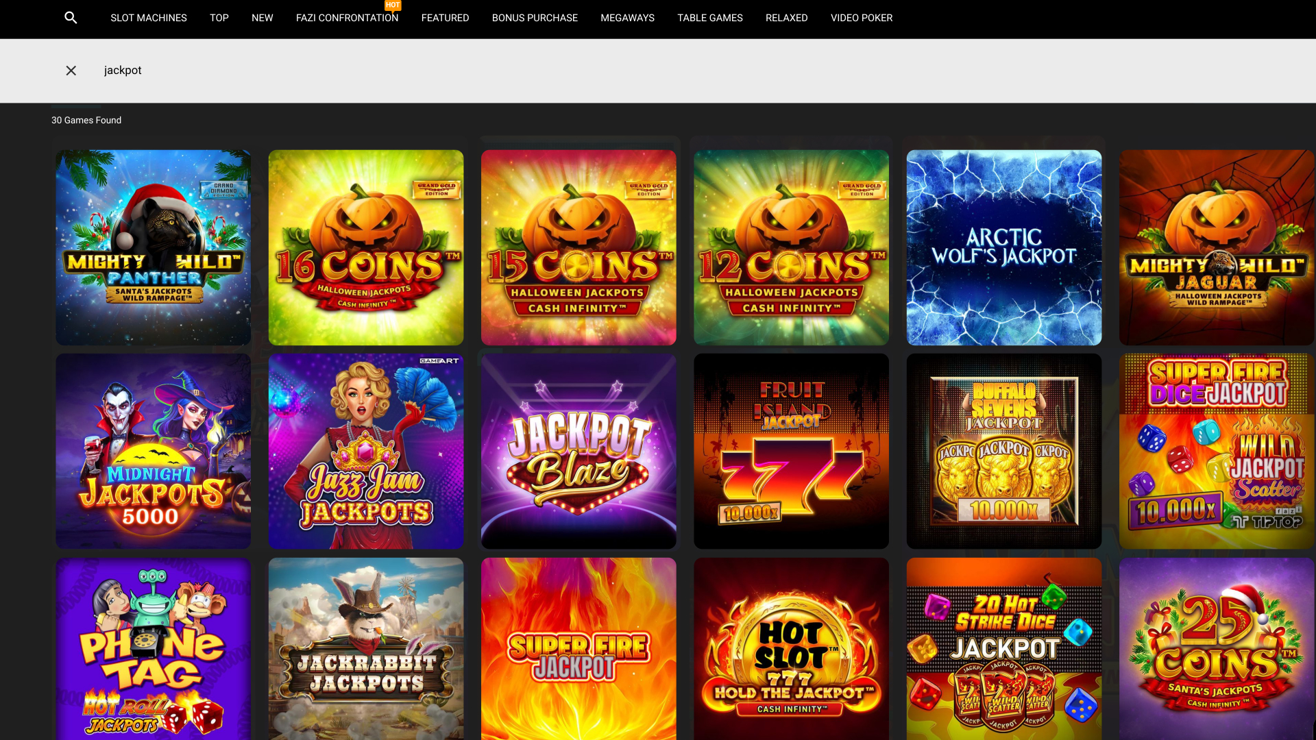 Jackpot du casino Directionbet Desktop