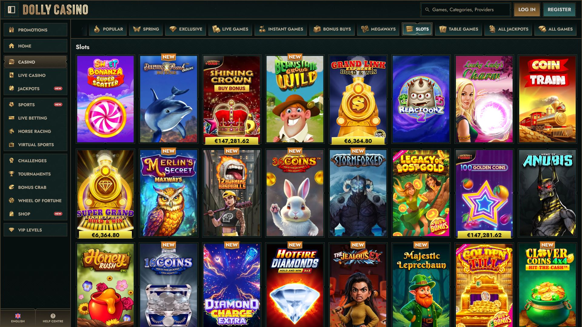 Jeux d'images de bureau Dolly Casino