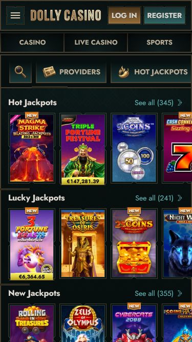 Jackpot d'images de Dolly Casino Mobile