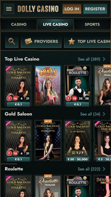 Dolly Casino Mobile Image Croupier en direct