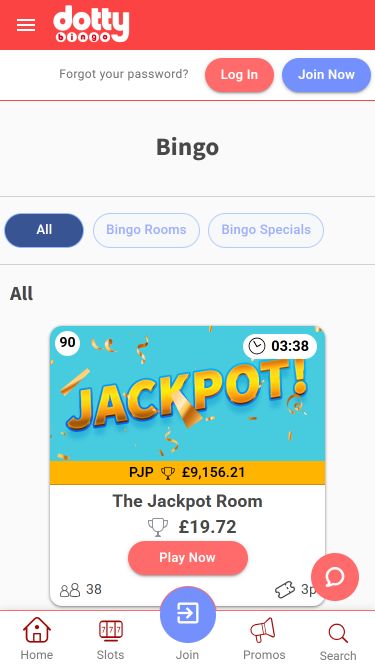 Мобильное бинго Dotty Bingo