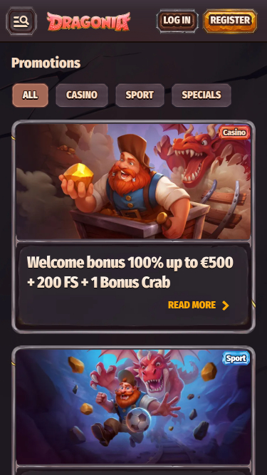 Promotions Dragonia Casino Mobile