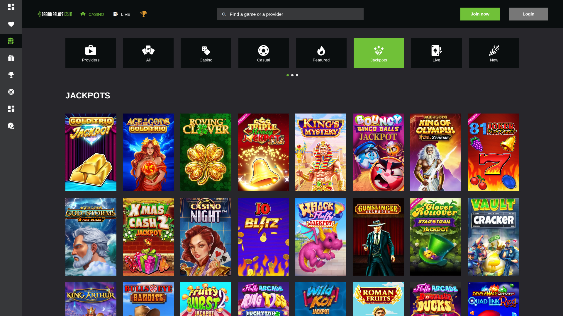 Jackpot del Casino Dream Palace (Descargador de escritorio)