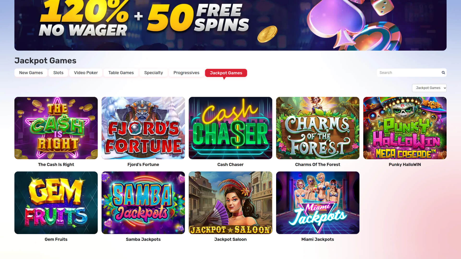 Джекпоты казино Dream Royale Desktop