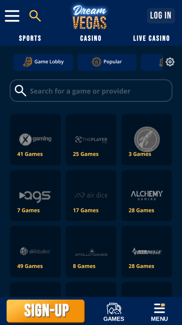 Dream Vegas Casino Game Developers Mobile