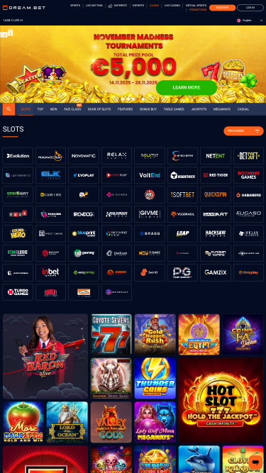 Développeurs de jeux Dream.bet Mobile