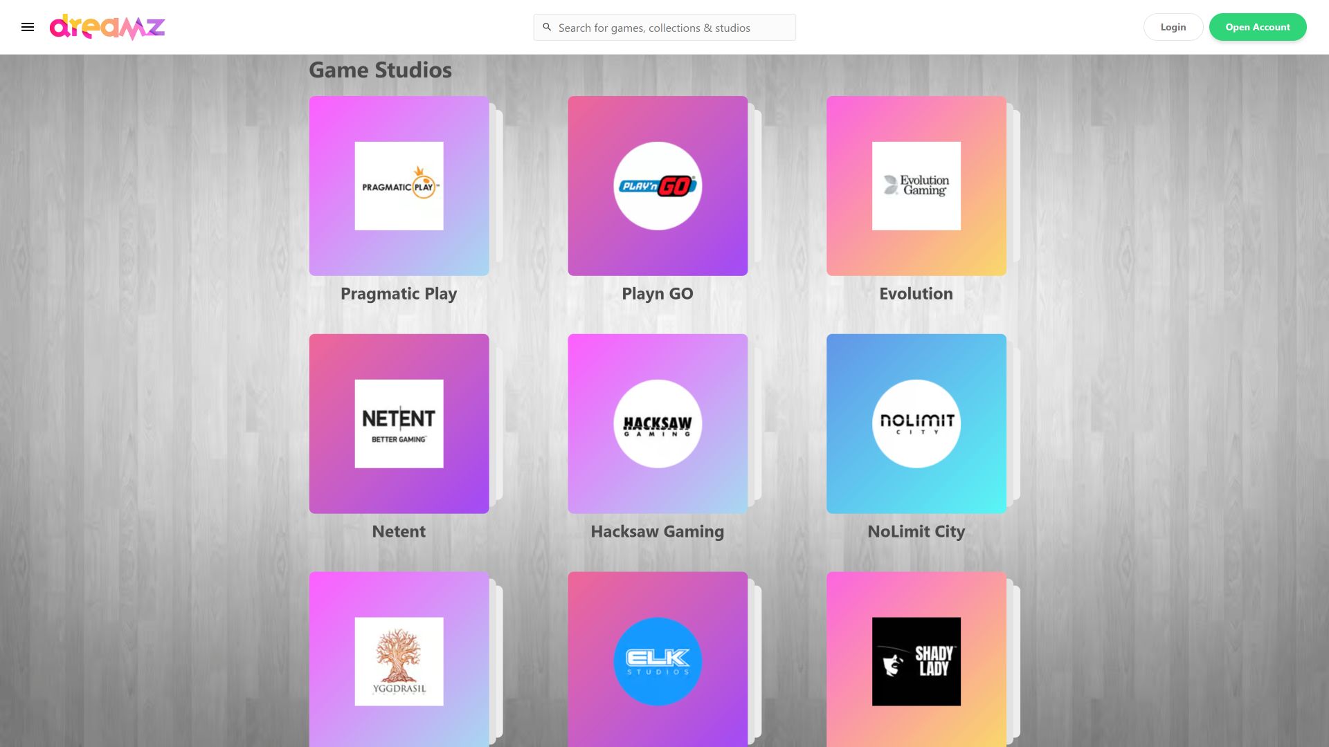 Dreamz Casino Desktop Image Game Developers