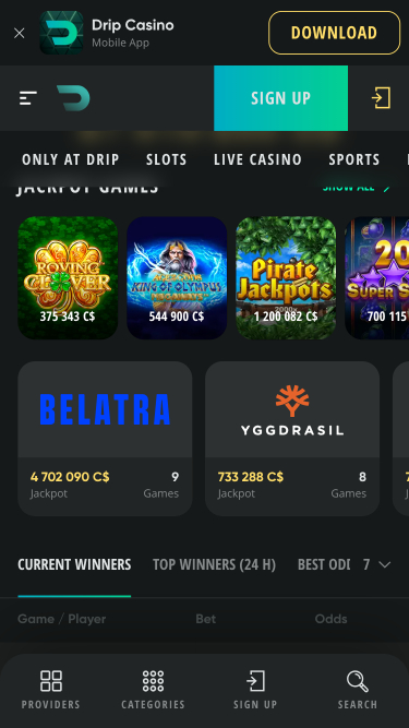 Drip Casino Game Developers Mobile