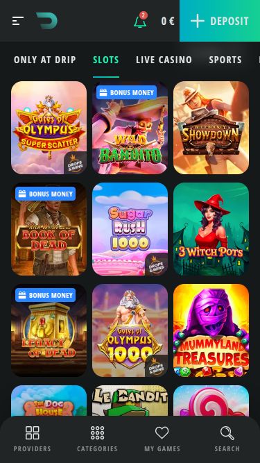 Drip Casino Мобильные игры с изображениями