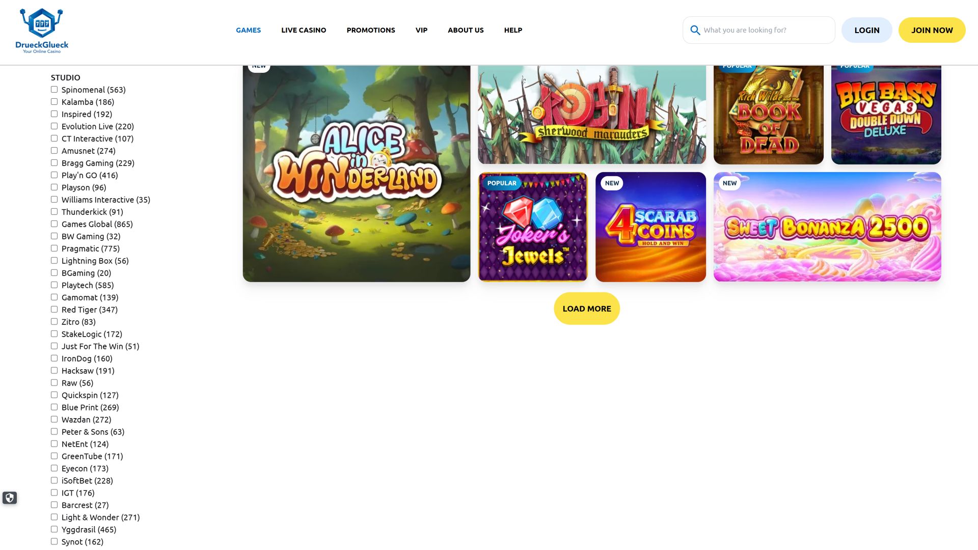 Développeurs de jeux d'image de bureau de casino DrueckGlueck