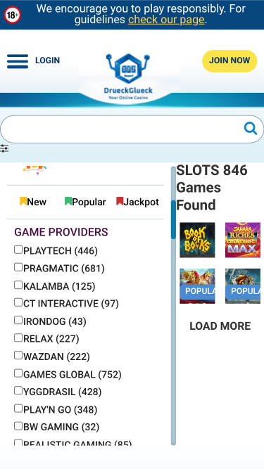 Desarrolladores de juegos de casino DrueckGlueck para móviles