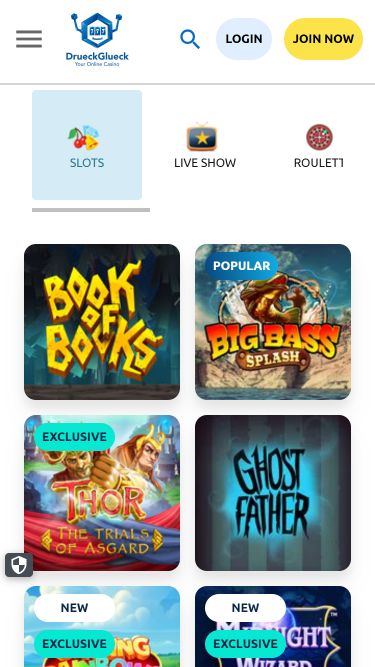 Jeux d'images mobiles du casino DrueckGlueck