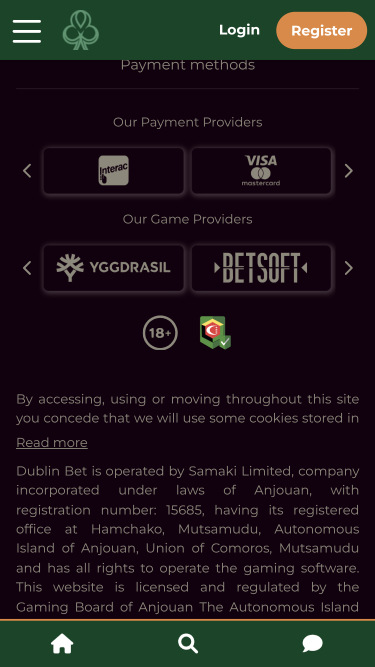 Desarrolladores de juegos de casino Dublinbet para móviles