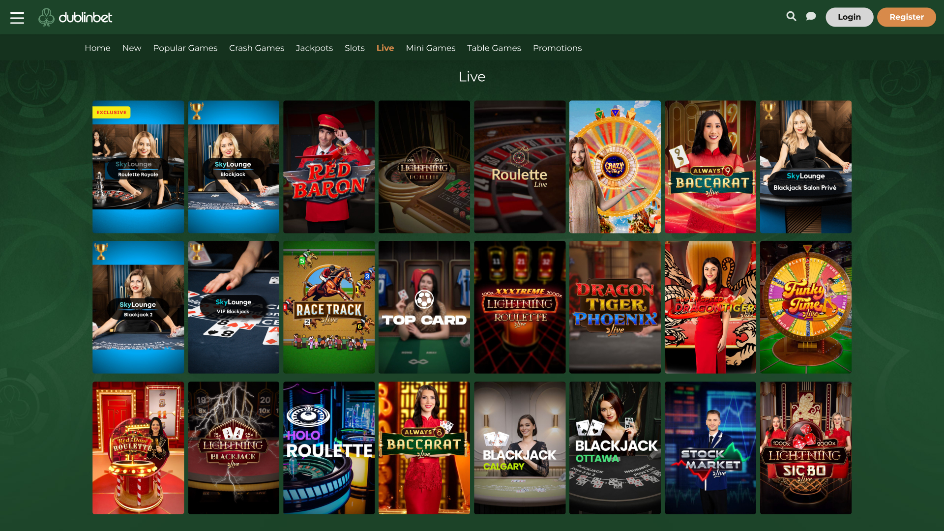 Casino Dublinbet con crupier en vivo para ordenador
